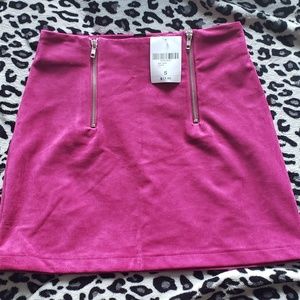 Faux Suede Mini Skirt